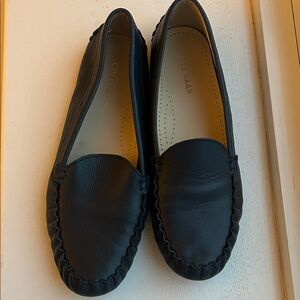 Cole Haan Navy Leather Moccasin Loafers - Women's